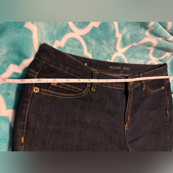 NWOT Michael Kors Dark Blue Bootcut Jeans size 10P - Picture 3 of 6